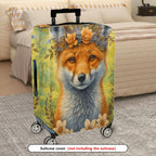 1-Piece Autumn Forest Floral Animal Nature Artistic  Suitcase Luggage Cover, Stretch Protective Sleeve