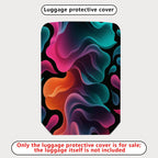 1-Piece Abstract Colorful Fluid Wave Pattern  Suitcase Luggage Cover, Stretch Protective Sleeve