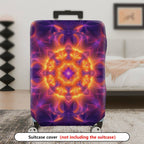 1-Piece Abstract Colorful Mandala Artistic Vibrant Lively  Suitcase Luggage Cover, Stretch Protective Sleeve