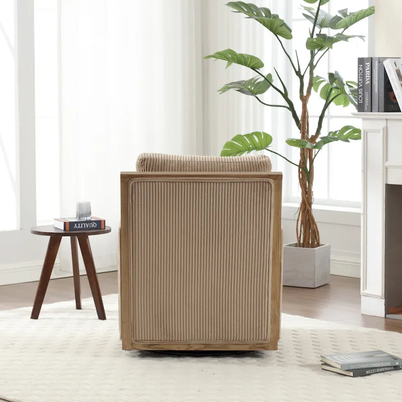 Camel Modern 26.8 Swivel Barrel Chair-7