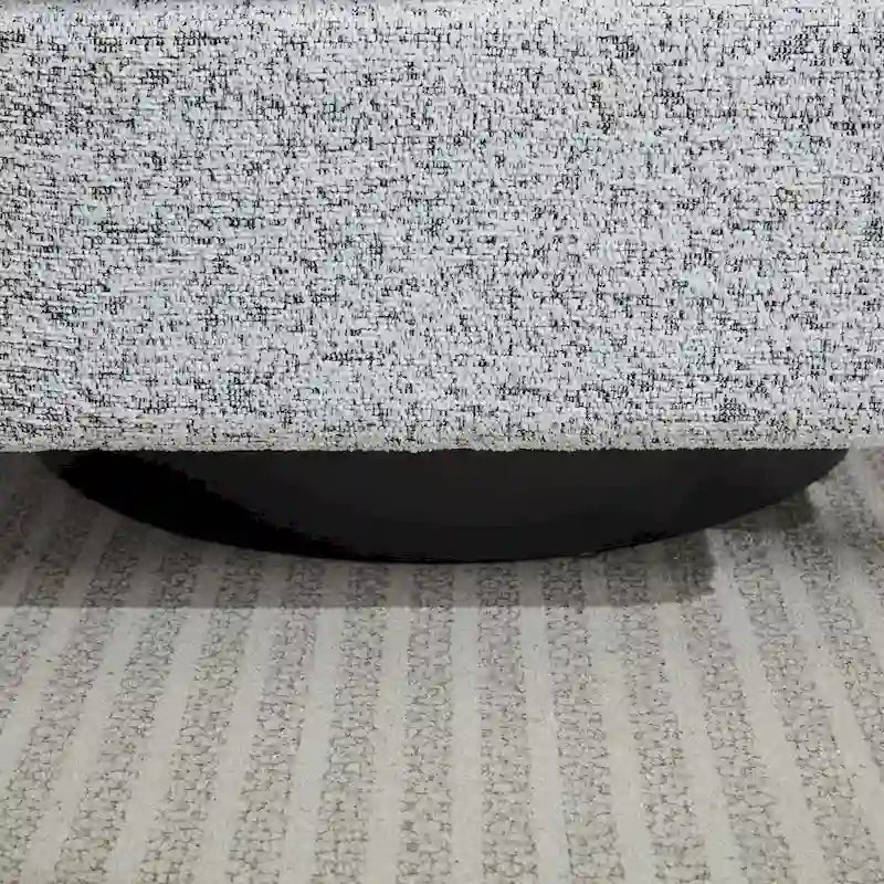 White+Black 31.5 Chenille Swivel Accent Chair with Solid Wood Frame-12