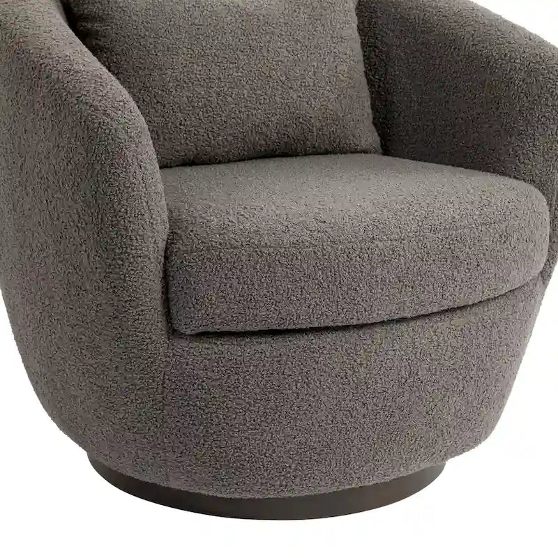 Upholstered Swivel Barrel Armchair with Storage Modern Living Room Side Chair for Bedroom/Office/Reading Spaces-14