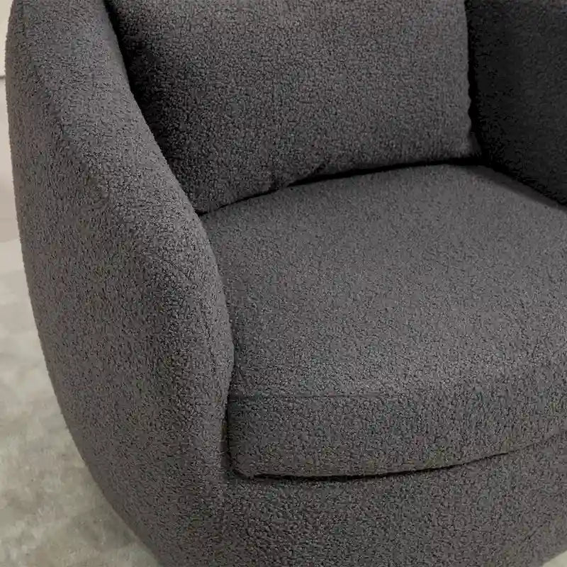 Upholstered Swivel Barrel Armchair with Storage Modern Living Room Side Chair for Bedroom/Office/Reading Spaces-16