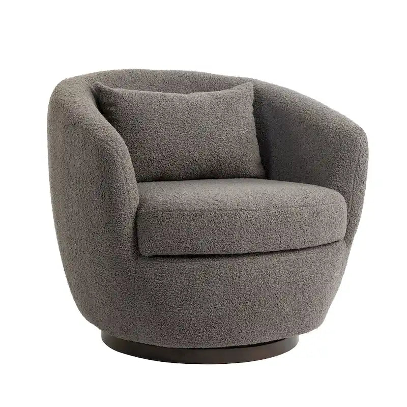Upholstered Swivel Barrel Armchair with Storage Modern Living Room Side Chair for Bedroom/Office/Reading Spaces-19