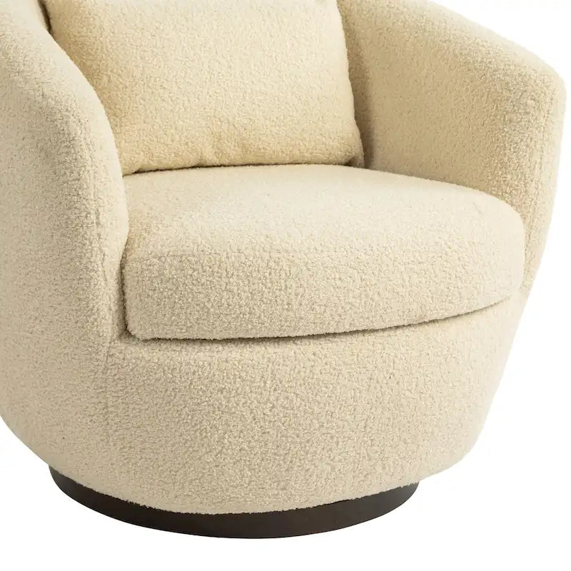 Upholstered Swivel Barrel Armchair with Storage Modern Living Room Side Chair for Bedroom/Office/Reading Spaces-23