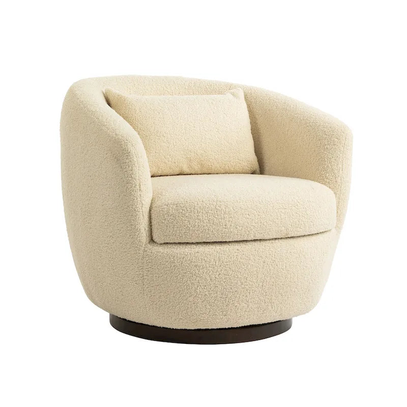 Upholstered Swivel Barrel Armchair with Storage Modern Living Room Side Chair for Bedroom/Office/Reading Spaces-28