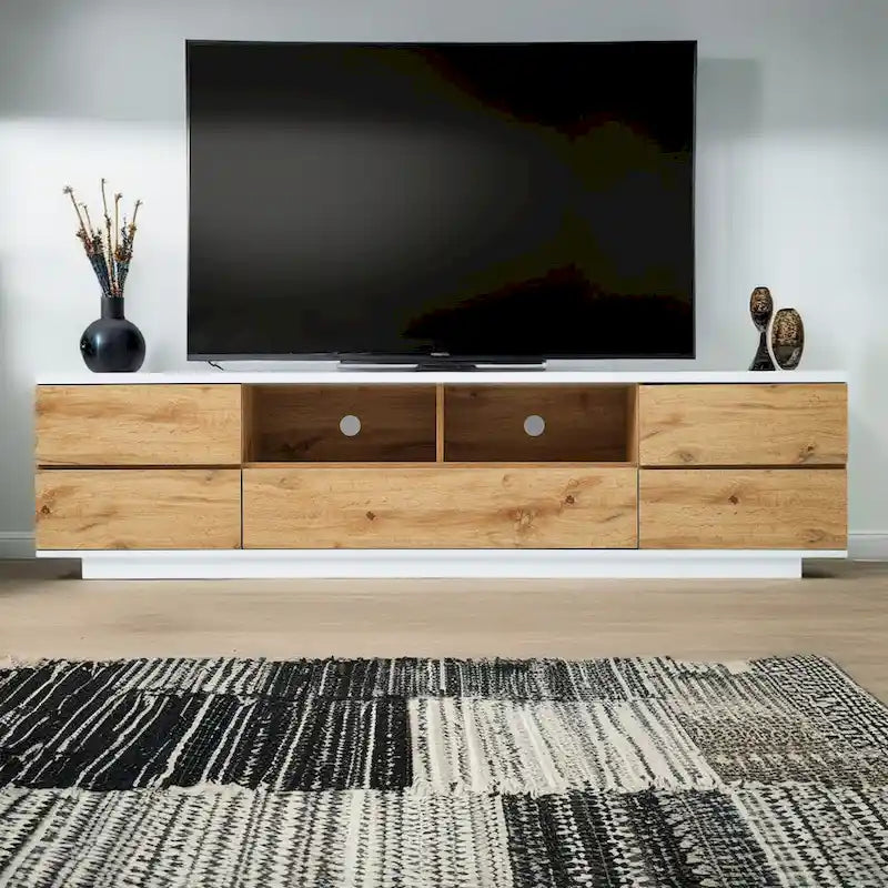 Adley 80-Inch Modern TV Stand with Concealed Storage by GDFStudio-3