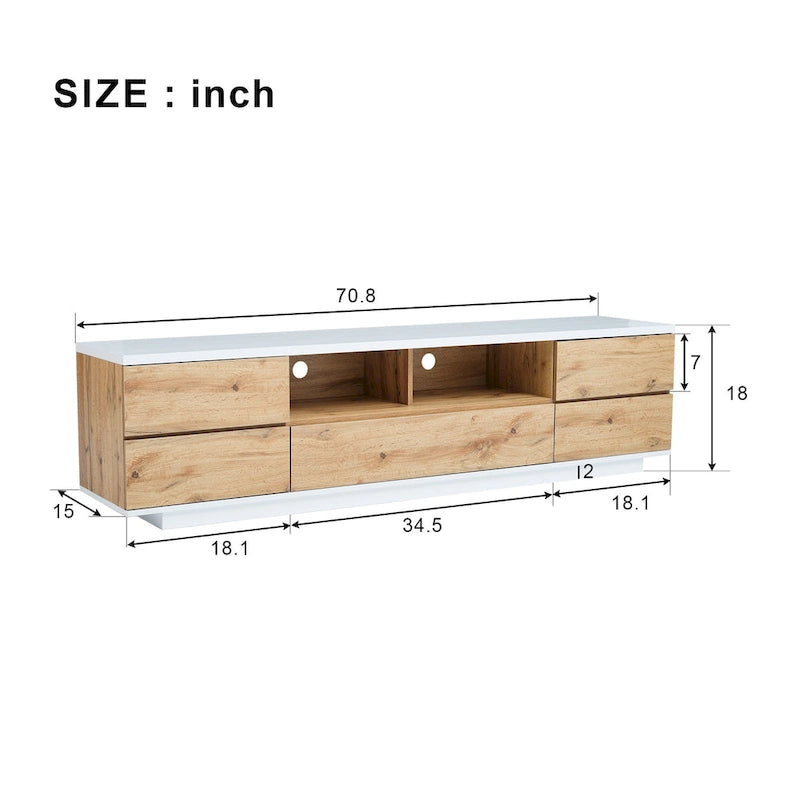 Adley 80-Inch Modern TV Stand with Concealed Storage by GDFStudio-6