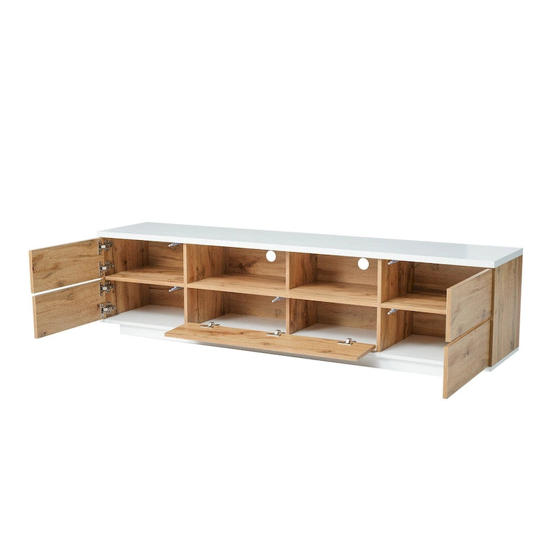 Adley 80-Inch Modern TV Stand with Concealed Storage by GDFStudio-9