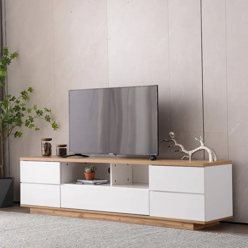 Adley 80-Inch Modern TV Stand with Concealed Storage by GDFStudio-16
