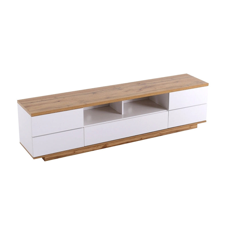 Adley 80-Inch Modern TV Stand with Concealed Storage by GDFStudio-23