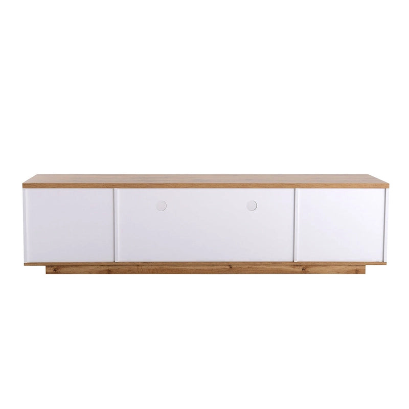 Adley 80-Inch Modern TV Stand with Concealed Storage by GDFStudio-24