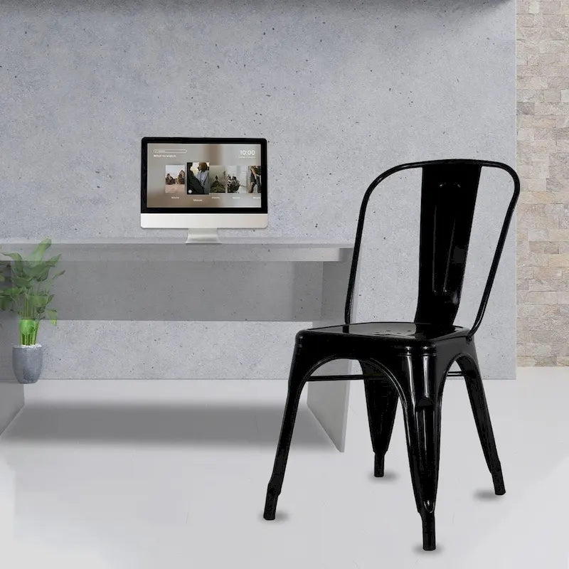 Industrial Restaurant Cafe Style Armless Chair BULK DEAL (Set of 10)-7