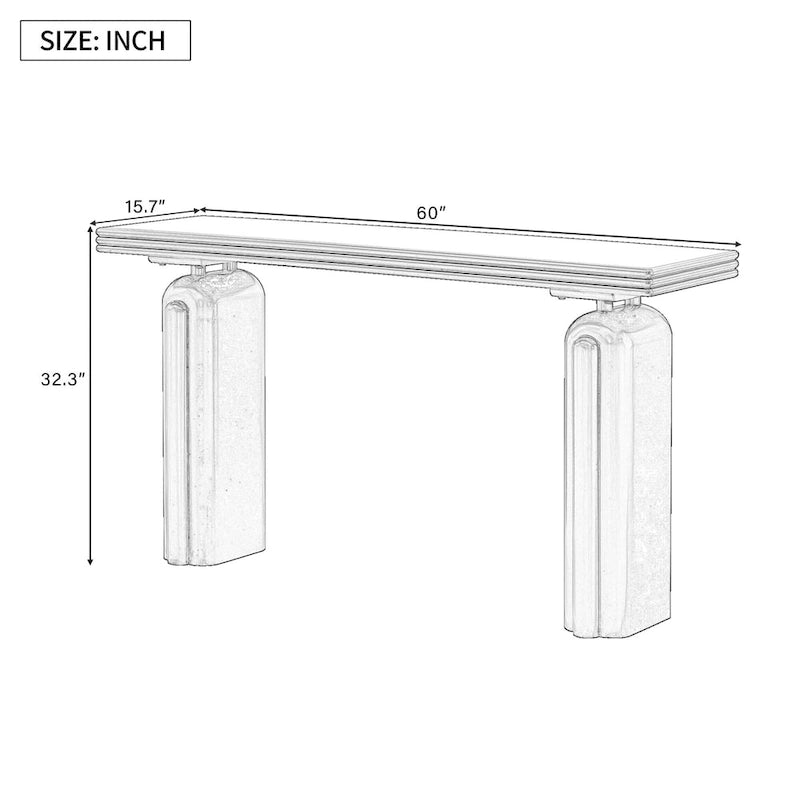 60 Long Console Table Entryway Accent Table for Living Room Hallway-5