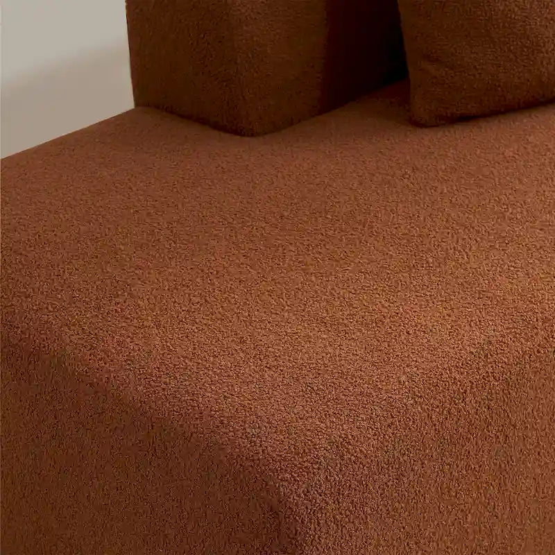 105.51 Modern L-Shape 5 Seater Modular Sectional Sofa Couch with Chaise Lounge, in Soft Lambswool Sherpa Fabric-12