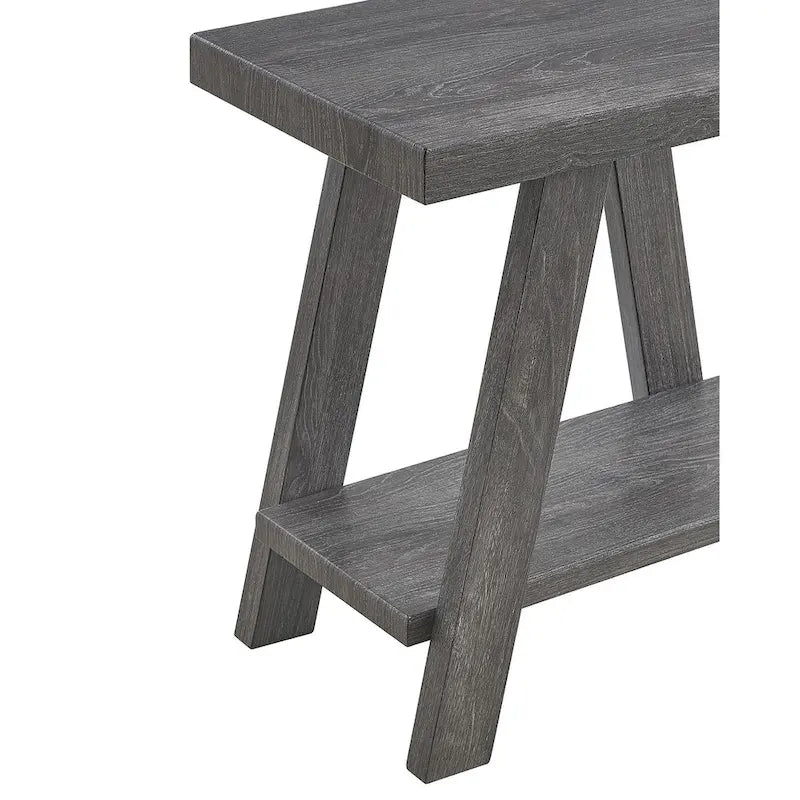 23.5 Modern Rectangular Side Table with Storage Shelf and Wide-angled Legs-11