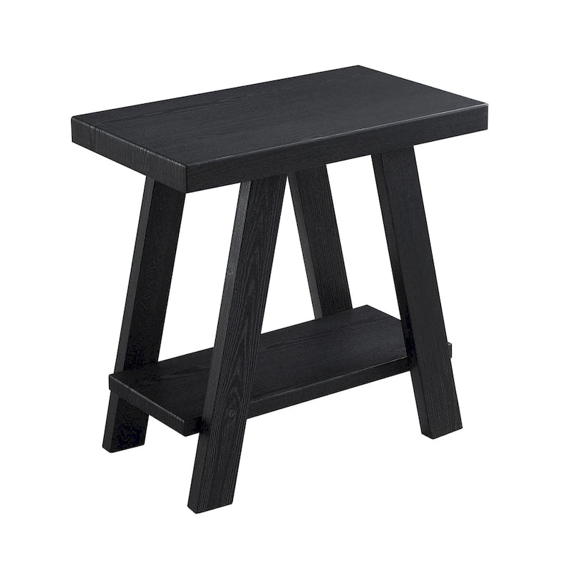 23.5 Modern Rectangular Side Table with Storage Shelf and Wide-angled Legs-14