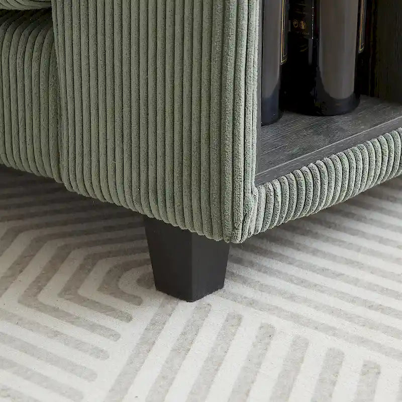 102.75 Corduroy L-Shaped Modular Sectional Sofa with Storage-15