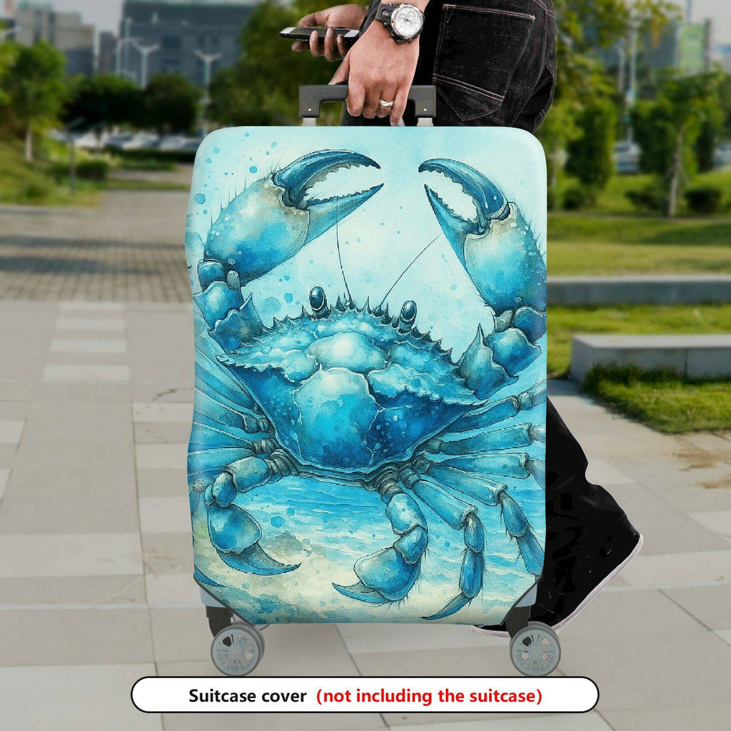1-Piece Crab Ocean Artistic Graphic Stylish  Suitcase Luggage Cover, Stretch Protective Sleeve