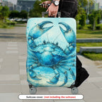 1-Piece Crab Ocean Artistic Graphic Stylish  Suitcase Luggage Cover, Stretch Protective Sleeve