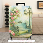 1-Piece Floral Romantic Pastoral Artistic Colorful  Suitcase Luggage Cover, Stretch Protective Sleeve
