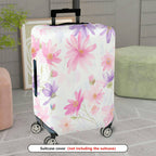 1-Piece Floral Pink Purple Daisy Flower Pattern  Suitcase Luggage Cover, Stretch Protective Sleeve