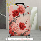 1-Piece Floral Peony Rose Pattern Luggage  Suitcase Luggage Cover, Stretch Protective Sleeve