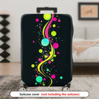 1-Piece Abstract Colorful Dots Circles Line  Suitcase Luggage Cover, Stretch Protective Sleeve