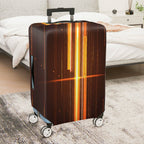 1-Piece Abstract Cyber Tech Geometric  Lines  Suitcase Luggage Cover, Stretch Protective Sleeve
