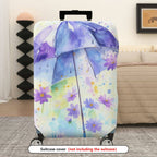 1-Piece Umbrella Floral Watercolor Abstract Colorful  Suitcase Luggage Cover, Stretch Protective Sleeve
