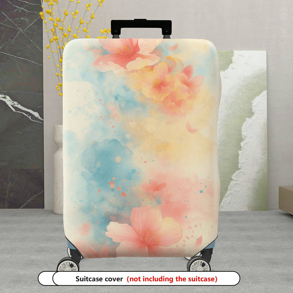 1-Piece Floral Abstract Watercolor Art Travel  Suitcase Luggage Cover, Stretch Protective Sleeve