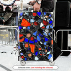 1-Piece Abstract Colorful Mosaic Geometric Artistic Vibrant  Suitcase Luggage Cover, Stretch Protective Sleeve