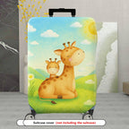 1-Piece Giraffe Grassland Sunshine Flower  Suitcase Luggage Cover, Stretch Protective Sleeve