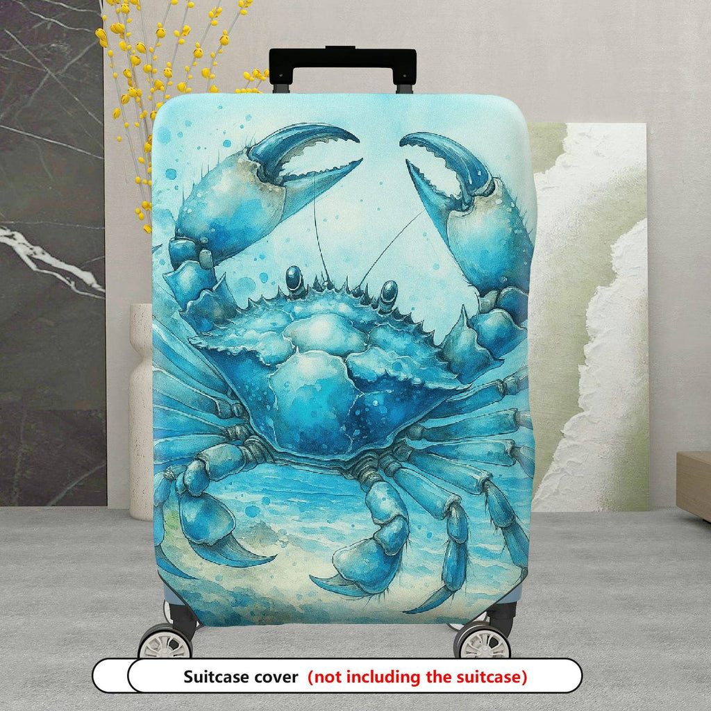 1-Piece Crab Ocean Artistic Graphic Stylish  Suitcase Luggage Cover, Stretch Protective Sleeve