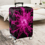 1-Piece Abstract Cosmic Explosion Energy Vivid Pink  Suitcase Luggage Cover, Stretch Protective Sleeve