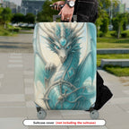 1-Piece Blue Fantasy Dragon Artwork Protective  Suitcase Luggage Cover, Stretch Protective Sleeve