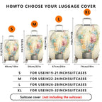 1-Piece Floral  Bulb Painting Artistic Abstract Watercolor  Suitcase Luggage Cover, Stretch Protective Sleeve