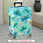 1-Piece Dragonfly Flowers Sky Nature Travel  Suitcase Luggage Cover, Stretch Protective Sleeve