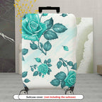 1-Piece Blue Rose Floral Artistic Elegant Stylish Chic  Suitcase Luggage Cover, Stretch Protective Sleeve