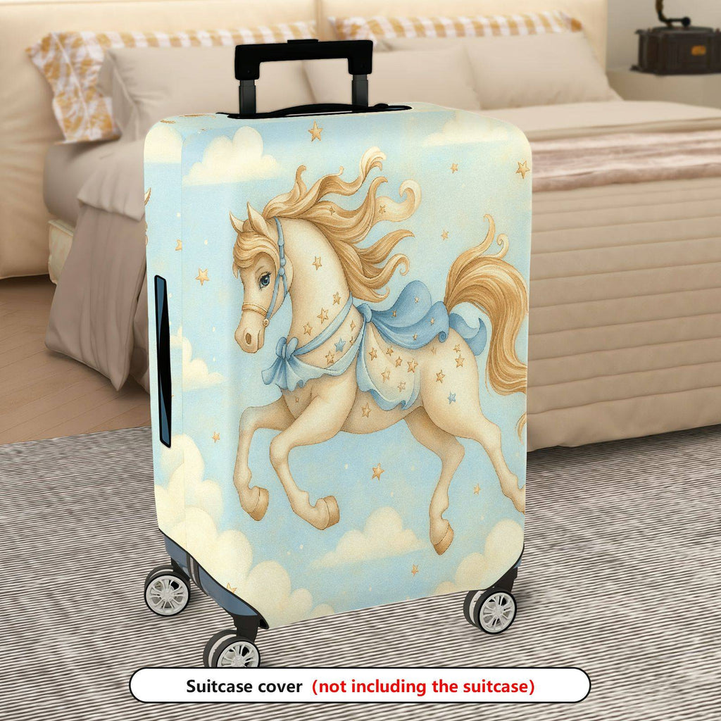 1-Piece Horse Star Cloud Pastoral Sky Fantasy  Suitcase Luggage Cover, Stretch Protective Sleeve