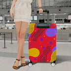 1-Piece Abstract Colorful Geometric Pattern Artistic Graphic Creative  Suitcase Luggage Cover, Stretch Protective Sleeve