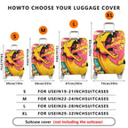 1-Piece Abstract Colorful Artistic Vibrant Dynamic Energetic  Suitcase Luggage Cover, Stretch Protective Sleeve