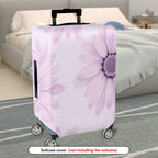 1-Piece Floral Purple Pastel Daisy Artistic Soft Flower  Suitcase Luggage Cover, Stretch Protective Sleeve