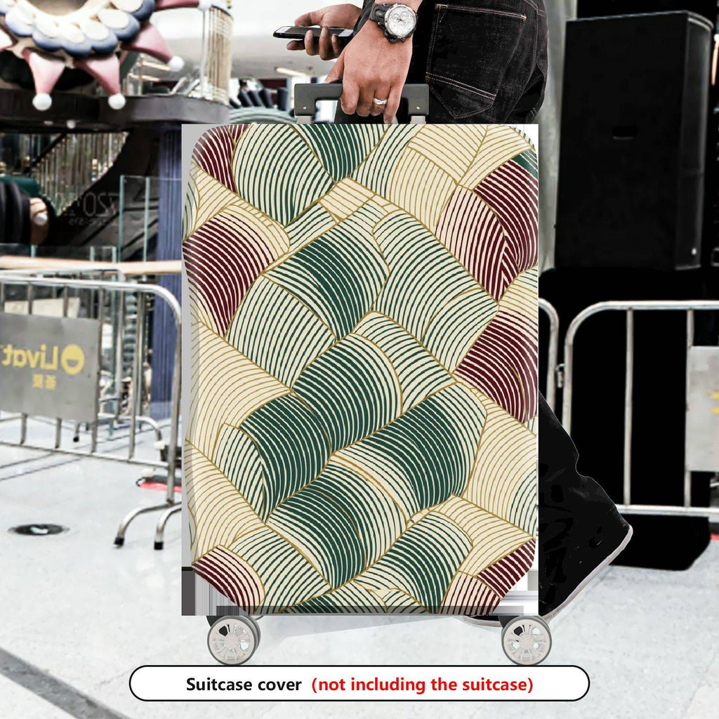 1-Piece Abstract Geometric Colorful Modern Stylish Elegant  Suitcase Luggage Cover, Stretch Protective Sleeve