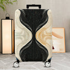 1-Piece Abstract Fluid Swirl Speckled Earthy Universe  Suitcase Luggage Cover, Stretch Protective Sleeve