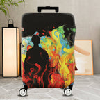 1-Piece Abstract Colorful Artistic Silhouette Creative Vivid  Suitcase Luggage Cover, Stretch Protective Sleeve