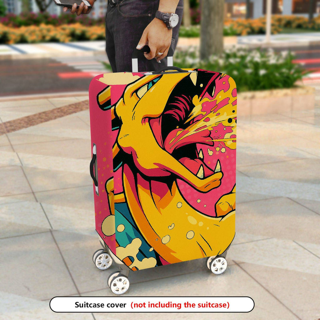 1-Piece Abstract Colorful Artistic Vibrant Dynamic Energetic  Suitcase Luggage Cover, Stretch Protective Sleeve
