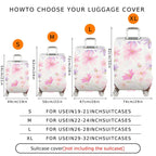 1-Piece Floral Pink Purple Daisy Flower Pattern  Suitcase Luggage Cover, Stretch Protective Sleeve