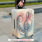 1-Piece Musical Piano Note Heart Art Pattern  Suitcase Luggage Cover, Stretch Protective Sleeve