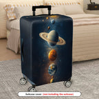 1-Piece Outer Space Planet Universe Galaxy Saturn Earth  Suitcase Luggage Cover, Stretch Protective Sleeve